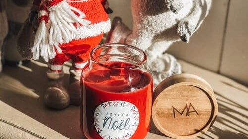 Bougies personnalisées Noël