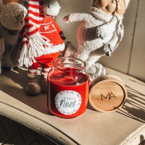 Bougies personnalisées Noël